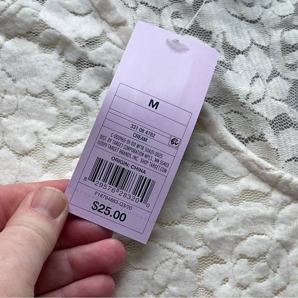 Wild fable nwt cream lace long sleeve dress - Picture 4 of 10